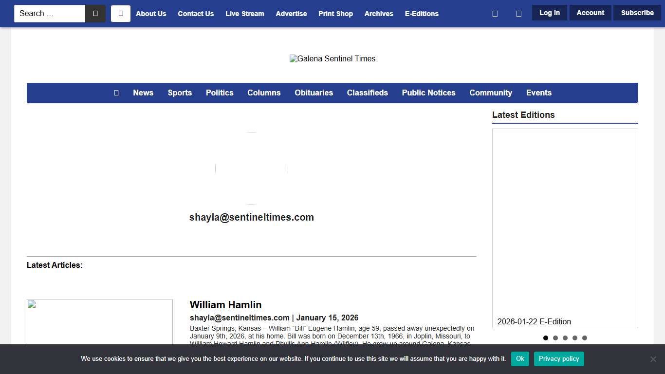 Galena Sentinel Times